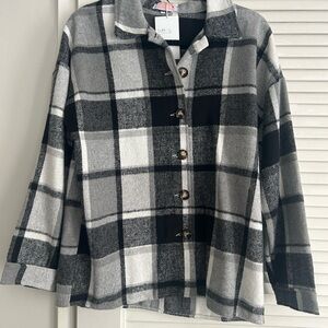 C+D+M Small - black and white checkered jacket